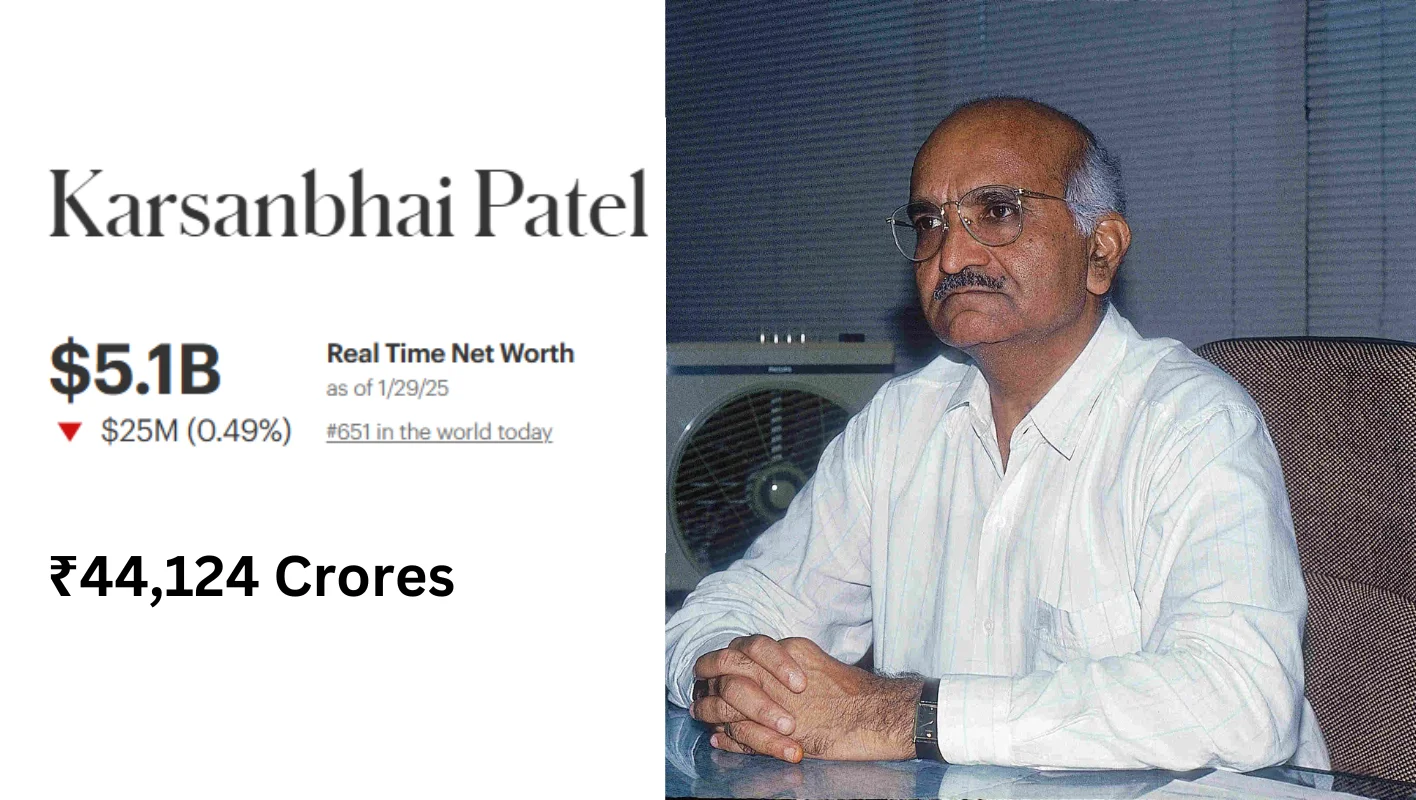 Karsanbhai Patel ahmedabad richest man Netwoth in indian rupees