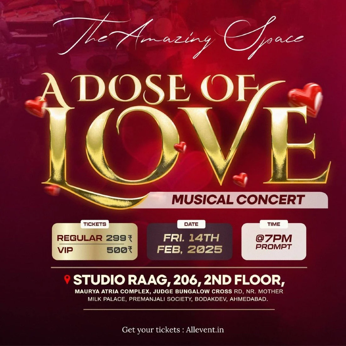 The Amazing Space A Dose of Love Music Concert ahmedabad party valentines day